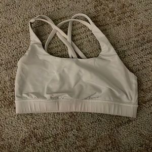 Lululemon white sports bra, Energy Bra, Size 4